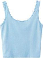 SweatyRocks Women's Sleeveless Casual Ribbed Knit Shirt Basic Crop Tank Top - Image 2